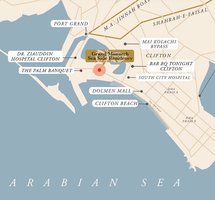 Grand Monarch Seaside Residency Location